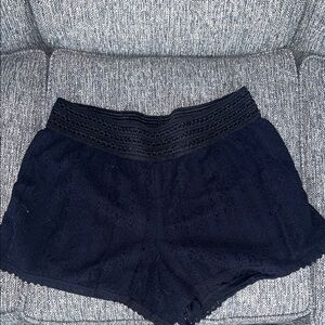 Dark Blue Lace Shorts